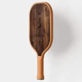 Aangepast bijtend hout, textiel en meer monogram pickleball paddle (Links)
