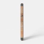 Aangepast bijtend hout, textiel en meer monogram samsung galaxy hoesje (Linkerkant)