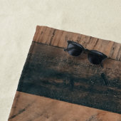 Aangepast bijtend hout, textiel en meer monogram strandlaken (In situ)