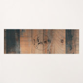 Aangepast bijtend hout, textiel en meer monogram yogamat (Voorkant (horizontaal))