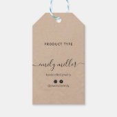 Aangepast bijtend legant kalligrafiekscript Label  Cadeaulabel (Voorkant)