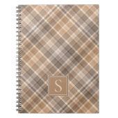 Aangepast bijtend neutraal strepe patroonpatroon notitieboek (Voorkant)