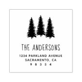 Aangepast bijtende bomen Familienaam Retouradres Rubberstempel (Afrduk)