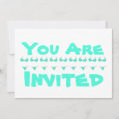 Aangepast Bikini-strand | Pool Party Kaart (Voorkant)