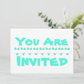 Aangepast Bikini-strand | Pool Party Kaart (Staand voorkant)