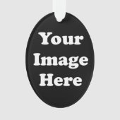 Aangepast blanco Sjabloon ovaal acrylboomversierin Ornament (voorkant)