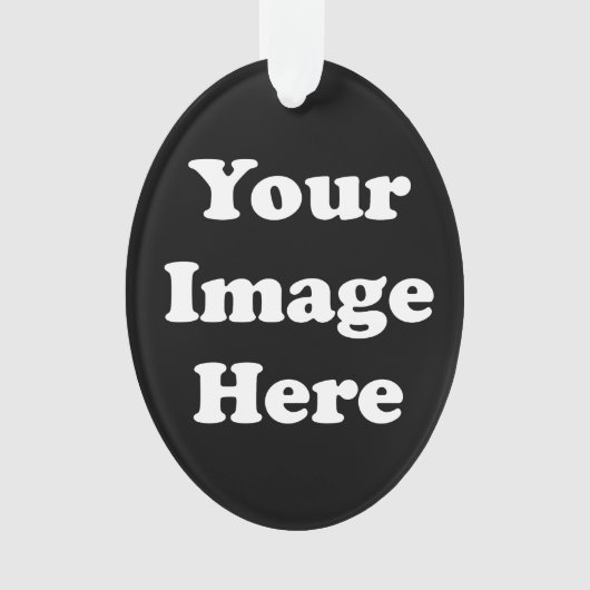 Aangepast blanco Sjabloon ovaal acrylboomversierin Ornament (voorkant)