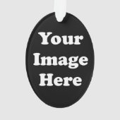 Aangepast blanco Sjabloon ovaal acrylboomversierin Ornament (achterkant)