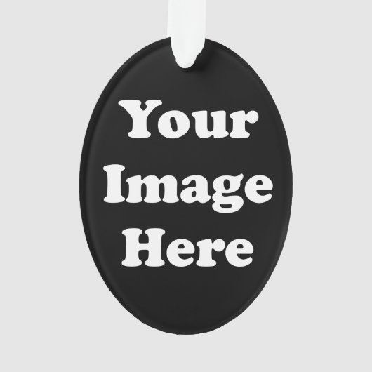 Aangepast blanco Sjabloon ovaal acrylboomversierin Ornament (achterkant)