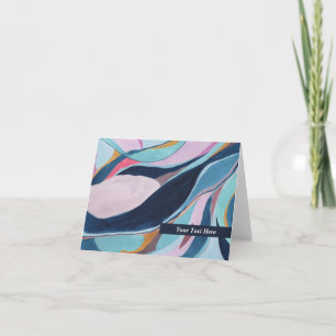 Aangepast blanco watercolor abstract art patroon notitiekaartje