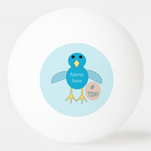 Aangepast blauw aangeboren jongen pingpongbal (Voorkant)