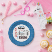 Aangepast blauw Afstuderen voor medische professio Papieren Bordje (Feest)