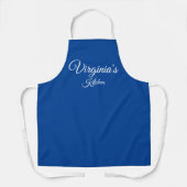 Aangepast blauw Apron Schort (Voorkant)