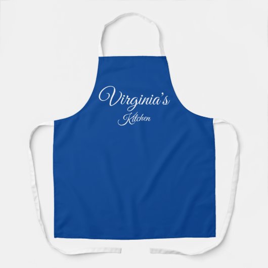 Aangepast blauw Apron Schort (Voorkant)