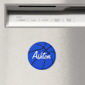 Aangepast blauw Basketball Round Fridge Magnet (Insitu (Vaatwasser))