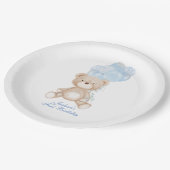 Aangepast blauw Beer ballonnen Bord tjokpapier (Gekanteld)