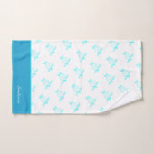 Aangepast blauw Blauwgroen blauw Zee aan de kust Bad Handdoek (Handdoek)