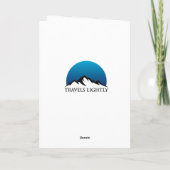 Aangepast blauw bloemmotief herstelmijlpaalgeschen kaart (Achterkant)