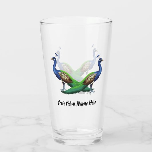 Aangepast blauw Boerderij Glas (Achterkant)