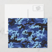 Aangepast blauw Camo-Briefkaart Briefkaart (Voorkant / Achterkant)