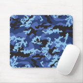 Aangepast blauw Camo Mousepad Muismat (Met muis)