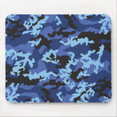 Aangepast blauw Camo Mousepad Muismat (Voorkant)