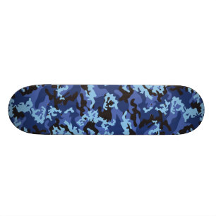 Aangepast blauw Camo Skateboard
