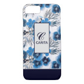 Aangepast blauw Case-Mate iPhone case (Achterkant)