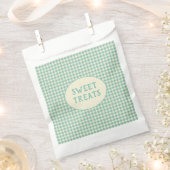 Aangepast  blauw controleringspatroon bedankzakje (Geknipt)