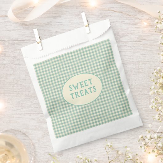 Aangepast  blauw controleringspatroon bedankzakje (Geknipt)