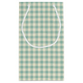 Aangepast  blauw controleringspatroon klein cadeauzakje (Achterkant)