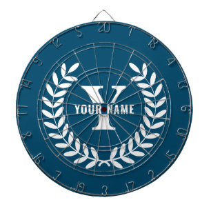 Aangepast blauw dartboard personaliseer Initiaal/n Dartbord