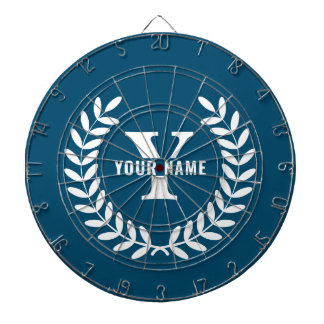 Aangepast blauw dartboard personaliseer Initiaal/n Dartbord