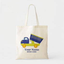 Aangepast blauw en groen handschoen voor construct tote bag
