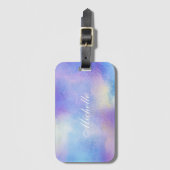 Aangepast blauw en Paars | Bagagelabel (Voorkant (verticaal))