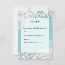 Aangepast blauw en RSVP-huwelijk RSVP Kaartje