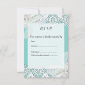 Aangepast blauw en RSVP-huwelijk RSVP Kaartje (Voorkant)