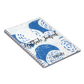 Aangepast blauw en wit cirkellijnenjournaal notitieboek (Rechterzijde)