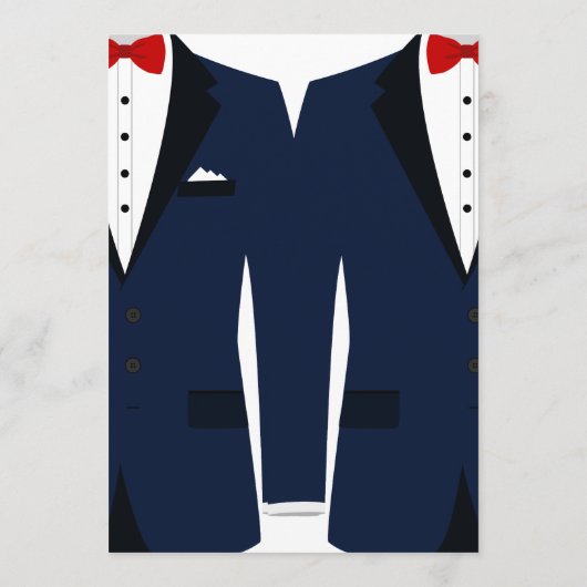 Aangepast blauw en wit homoseksueel huwelijksmenu menu (Achterkant)