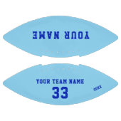 Aangepast blauw Football met Naam Nummer Team Naam (Panelen)