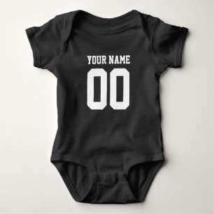 Aangepast blauw football truc baby romper