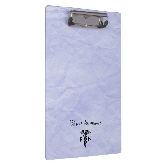Aangepast blauw geregistreerde verpleegster klembord (Rechts)
