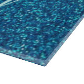 Aangepast blauw glitter snijvlak snijplank (Hoek)