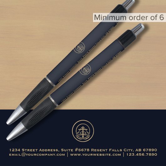 Aangepast blauw goud logo pen