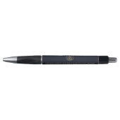 Aangepast blauw goud logo pen (Voorkant)