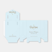 Aangepast blauw goudblauw Baptisme Hartelijk dank Bedankdoosjes (Uitgevouwen)