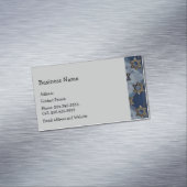 Aangepast blauw grijs goudster van David Magnetisch Visitekaartje (Voorbeeld)