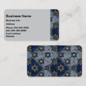 Aangepast blauw grijs goudster van David Visitekaartje (Voorkant / Achterkant)