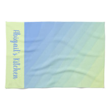 Aangepast blauw groen geel ombre stijlvol