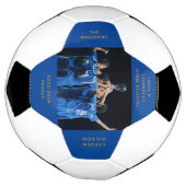 Aangepast blauw high school senior foto-Afstuderen Voetbal (Gedraaid)